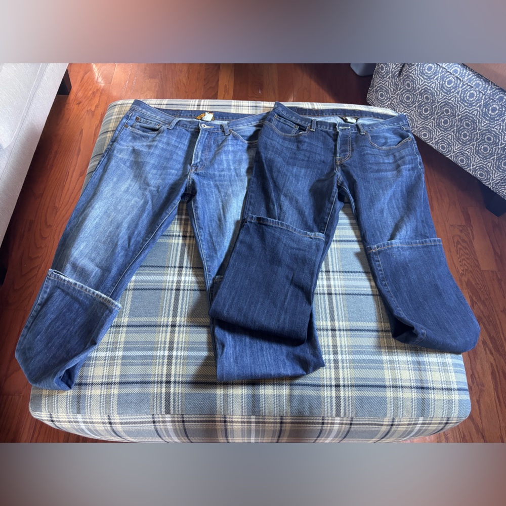 Lucky Brand Woodsman Vintage & 361 Vintage straight Leg Jeans Men’s Size 34